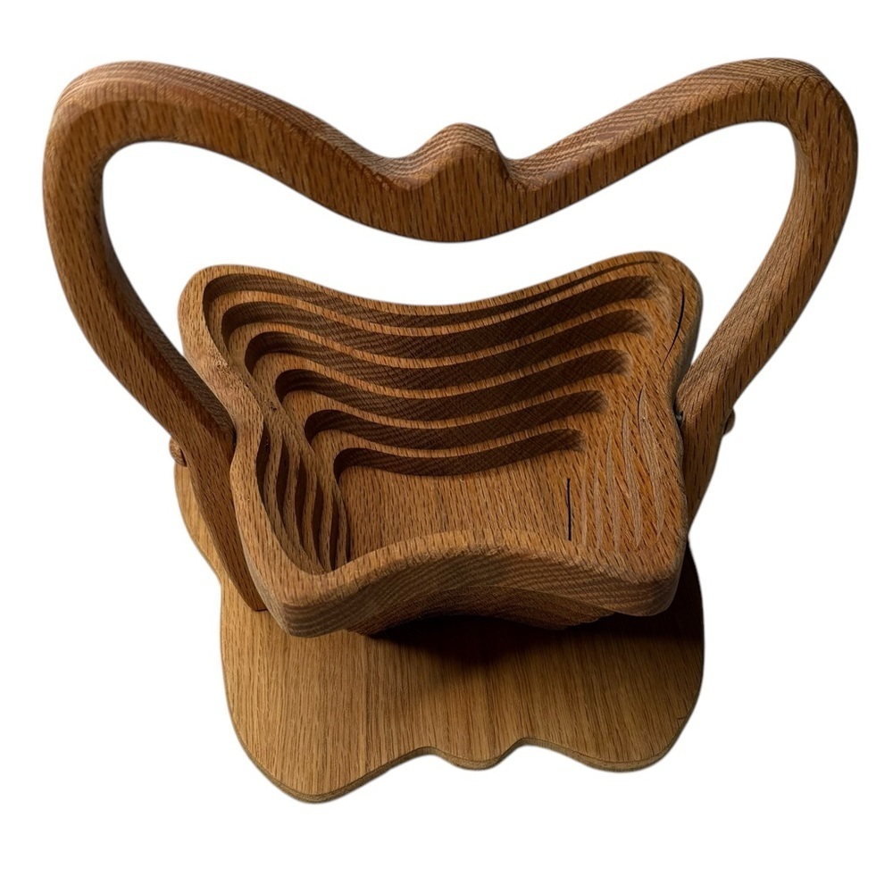 Collapsible Wooden Butterfly Basket